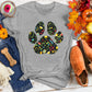 Floral Paw Print Tee