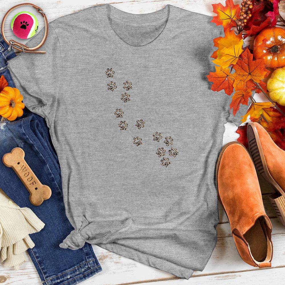 Cheetah Paw Print Path Tee