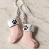 Paw Print Stocking Earrings