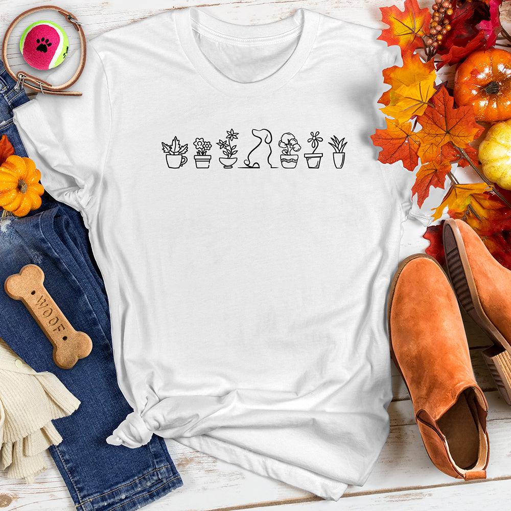 Potted Plants Dog Tee