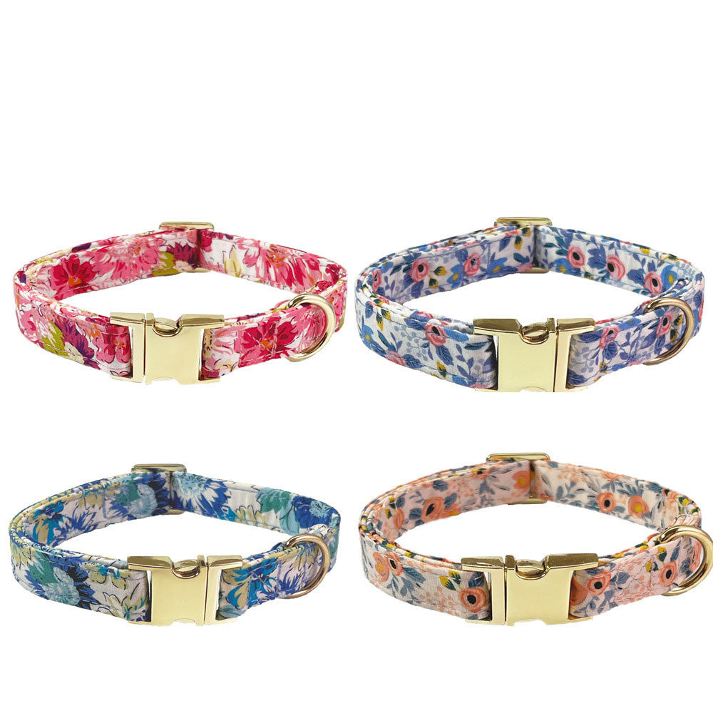 Floral Pearl Dog Collar & Leash