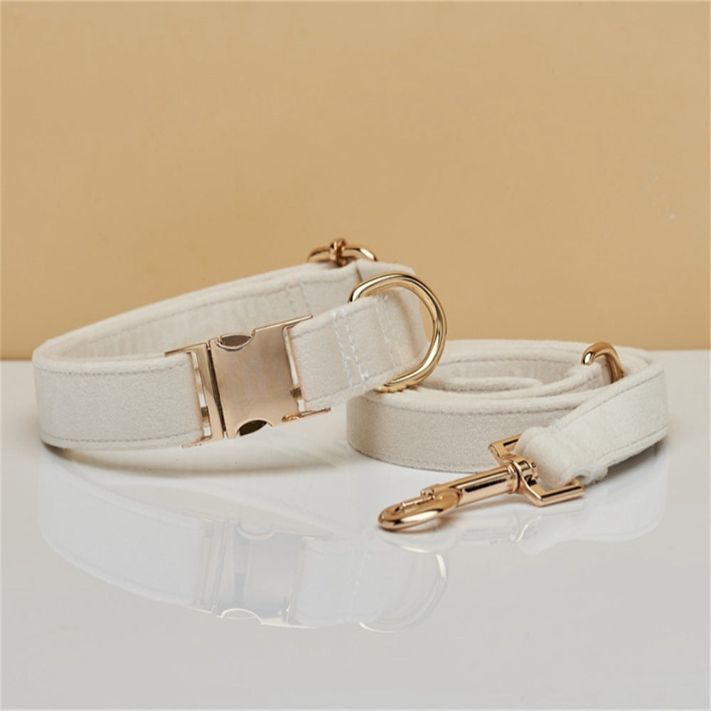 Velvet Dog Collar & Leash