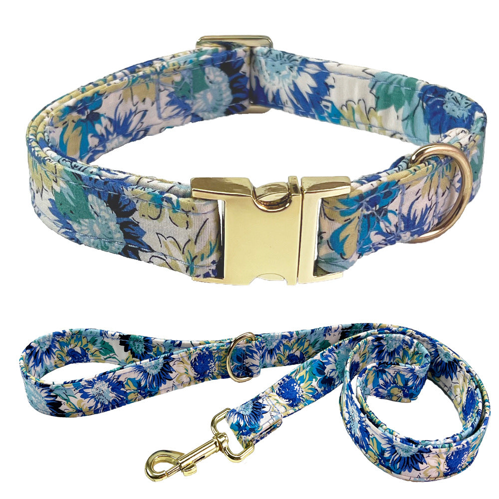 Floral Pearl Dog Collar & Leash