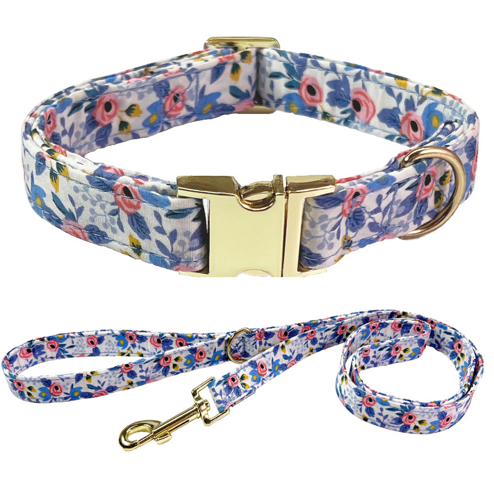 Floral Pearl Dog Collar & Leash