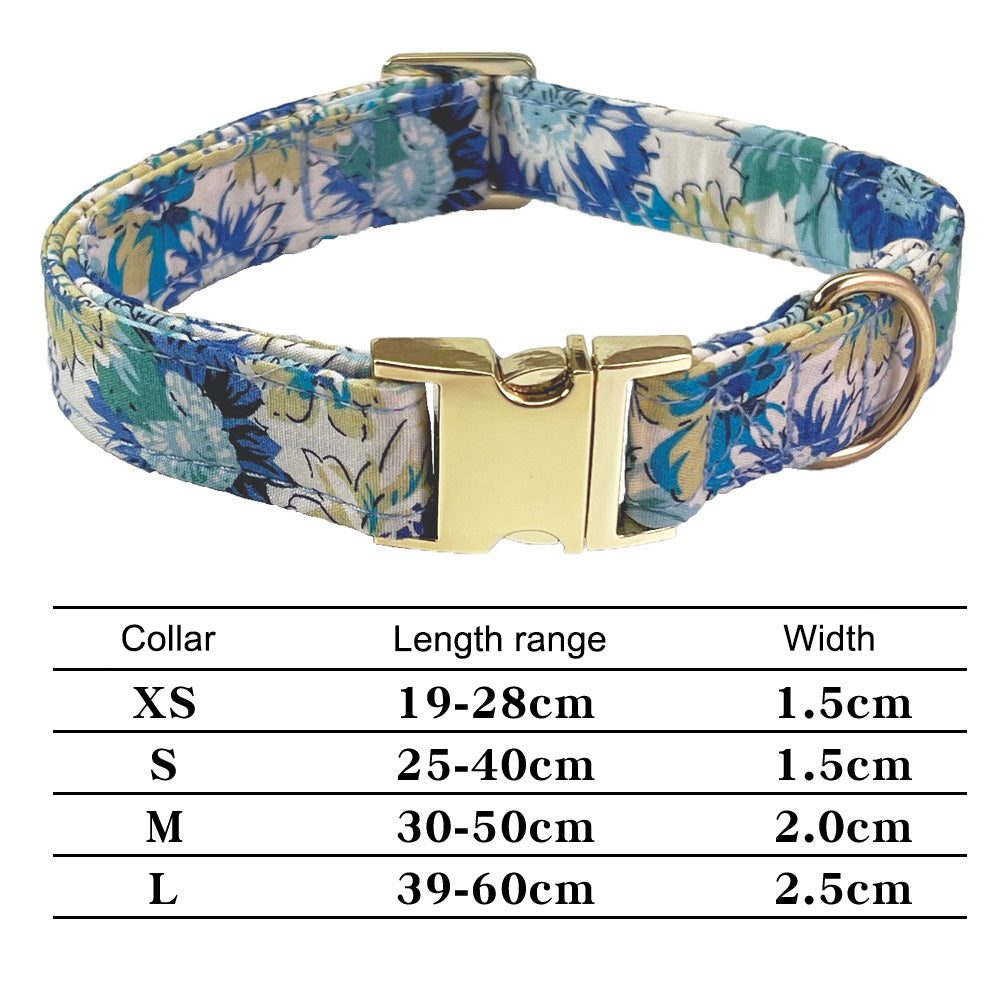 Floral Pearl Dog Collar & Leash
