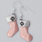 Paw Print Stocking Earrings