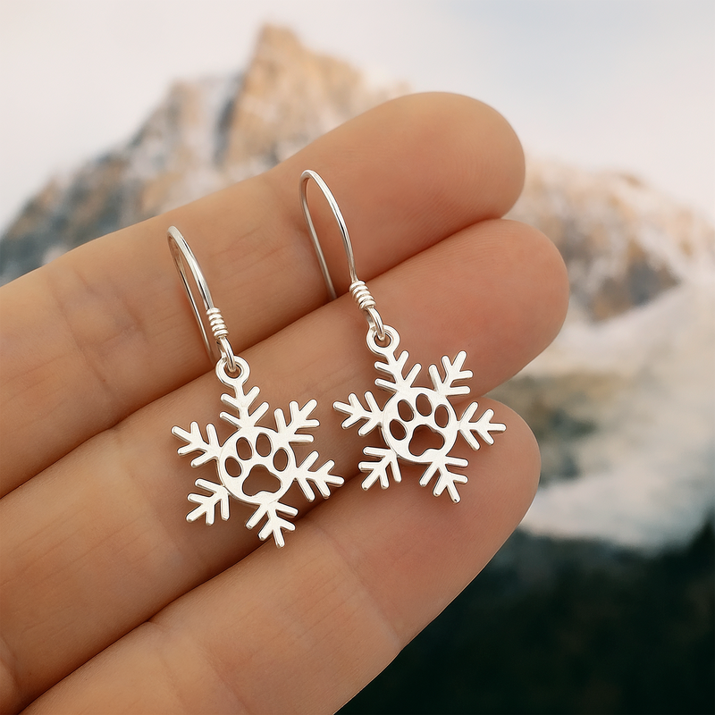 Snowflake Paw Earrings