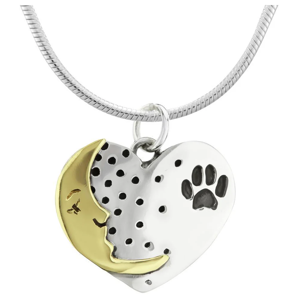 A Piece of My Heart Moon Paw Necklace