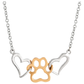 Heartfelt Paws Duo Necklace – Golden Love Edition