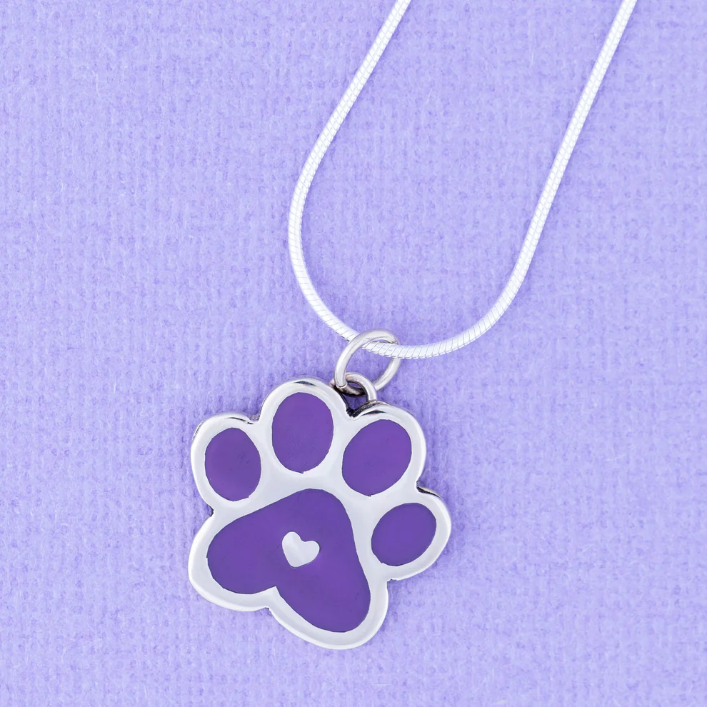 Violet Paw Love Necklace